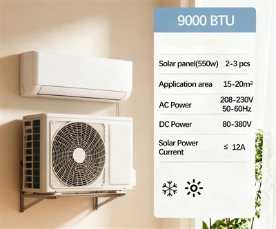 Klimatyzator na energię słoneczną 9000btu do domu